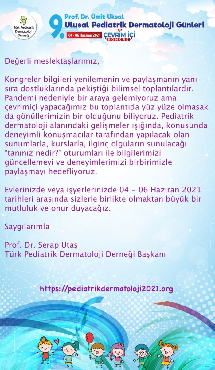 9. Ulusal Pediatrik Dermatoloji Günleri Yaklaşıyor